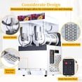 thumbnail image 6 of 700W Dual Tank Commercial Slushie Machine – 15L x 2, Stainless Steel, Self-Cleaning, High-Speed Frozen Drink Maker for Home or Bar, White, 6 of 8