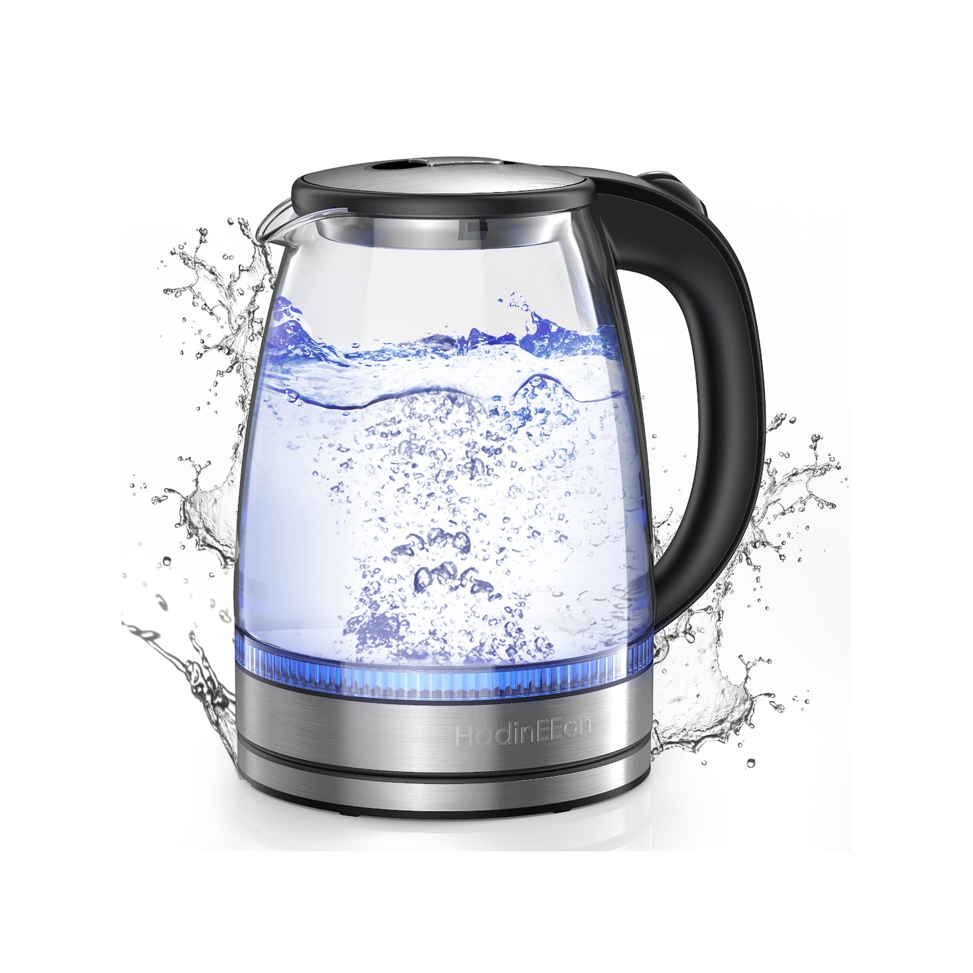 Large Capacity Electric Kettle Blue LED Light Glass Kettle Tea Coffee –  TheWokeNest