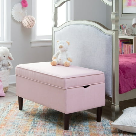 Classic Playtime Hannah Upholstered Storage Bench Blush Com