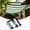 Green-3B, variant on MMJ Sunshade Sails HDPE Sun Shade Net Green White Strip Breathable Outdoor Patio Pool Garden UV Protection Awning 78.74x78.74in