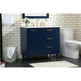 thumbnail image 2 of Elegant Decor Baldwin 36" Solid Wood and MDF Bathroom Vanity in Blue, 2 of 8