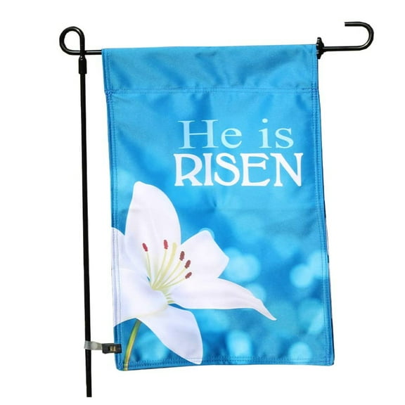 Vispronet He is Risen Easter Garden Flag for Yard, 12in x 18in Double Sided
