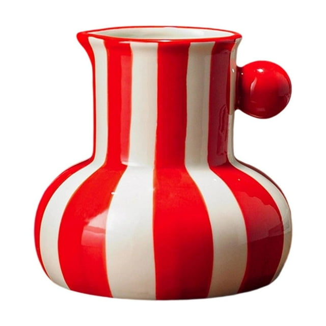 Ltdhehe Striped Vase Elegant For Home Modern Flower Vase Unique Centerpiece For Table Perfect Idea For Housewarming Wedding Anniversary