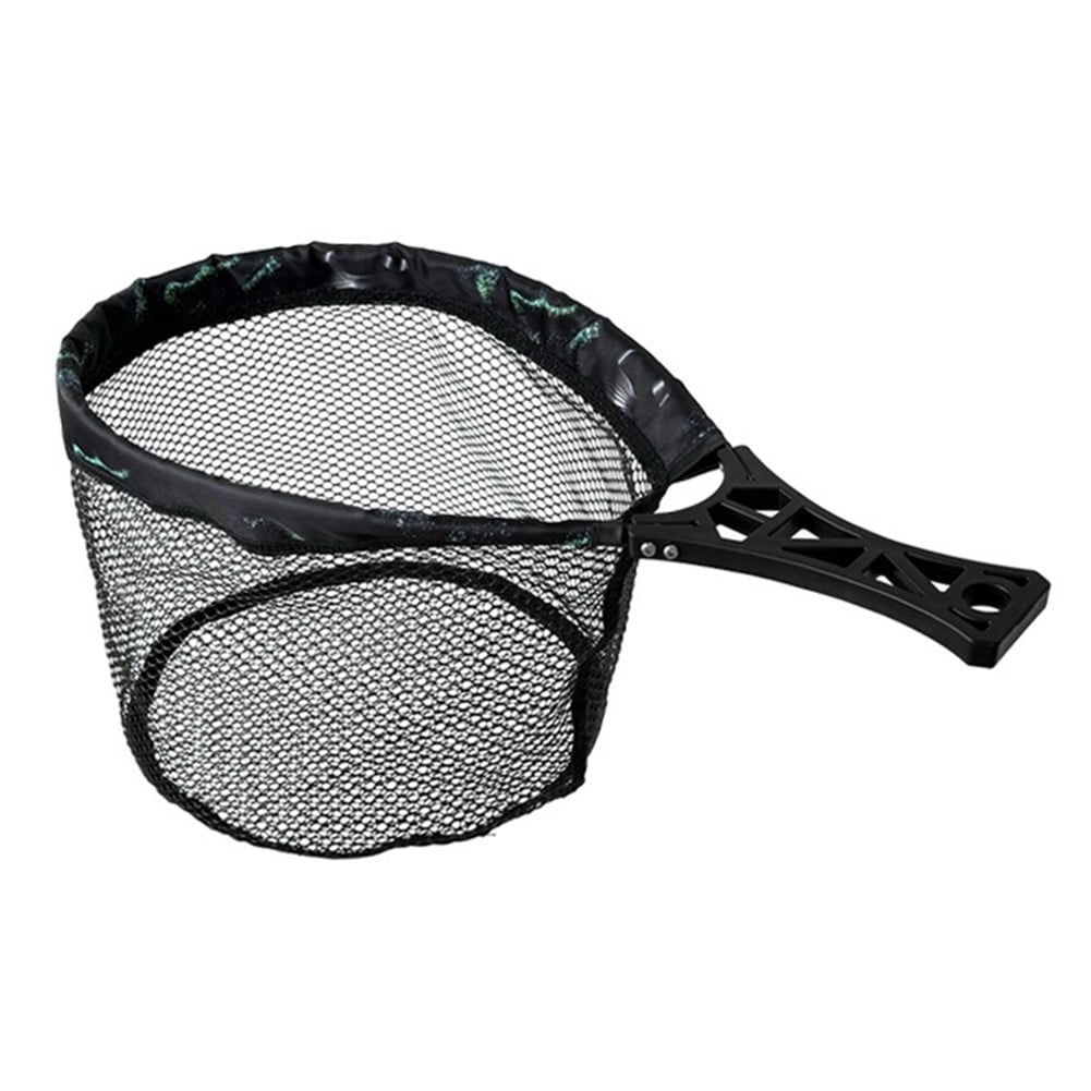 CENL Handle Fly Fishing Hand Net Glue Coated Mesh Cloth Catching Butterfly Net Foldable Stream Landing Net Portable Fishing Net