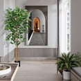 thumbnail image 3 of Ficus Artificial Trees- 5Ft Tall Silk Ficus Tree with Realistic Leaves and Natural Trunk Faux Tree in Stable Pot Aesthetic Room Decor (5Ft - 2Packs)…, 3 of 5