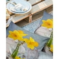 thumbnail image 2 of Garden Yellow Daffodil Flowers in Glasses Vase Outdoor Pillow Covers Set of 2, Decorative Waterproof Throw Pillow Case, Farm Wood Board Cotton Linen Soft Cozy Cushion Pillowcases, 2 of 6