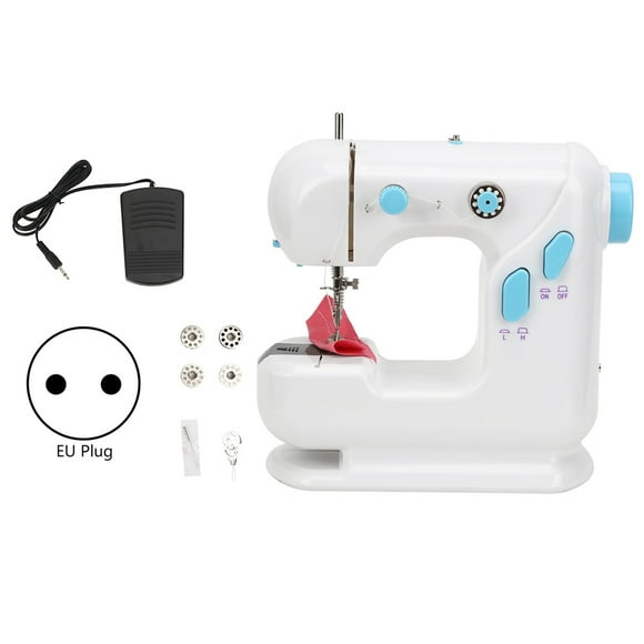 Multifunction Desktop Tool for Household Use, 110-240V, EU Round Plug Mini Portable Sewing & Embroidery Machine