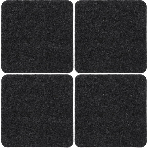 CIMAXIC 4Pcs Modern Heat Resistant Table Protectors Felt Table Placemat Black for Family Back to School