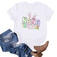 thumbnail image 1 of XWSHYW Hauts Femmes Mode Imprimé Manches Courtes Blouse Ample Drôle Col Rond T-Shirt Hauts Liquidation Offre, 1 of 3