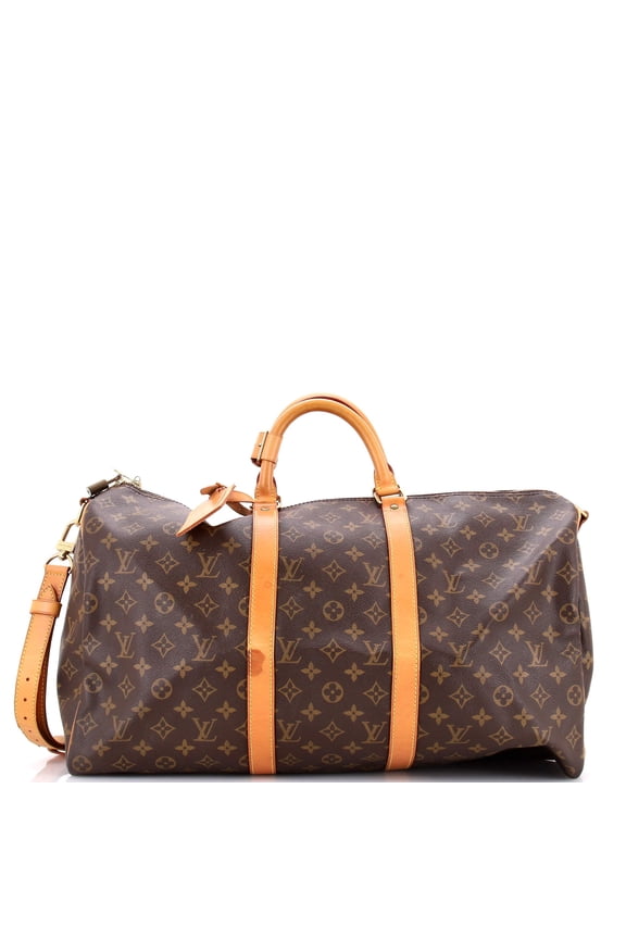 Pre-Owned Keepall Bandouliere Bag Monogram Canvas 50 By Rebag