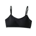 thumbnail image 1 of BYHONG Student Bra Fixed Cup Chest Wrap With Chest Pad Top Bra Running Black One Size, 1 of 7