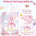 thumbnail image 4 of 30 Pcs Princess Prince Party Favor Bags with Handles Tissue Paper, Blue and Pink Castle Candy Goody Treat Bag Party Supplies for Girls Boys Gender Reveal Baby Shower Birthday Gift, 4 of 6