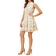 thumbnail image 4 of Inspire Chic Conjunto Vestidos de Chifón para Mujeres Vestido Mini A-Line Sin Mangas Floral con Fruncido XL Blanco-Floral, 4 of 6