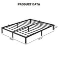 thumbnail image 3 of BeesClover Metal Platform Bed Frame, Heavy-Duty Steel Construction with Silent Slat Support, Integrated Under-Bed Storage Space, No Box Spring Needed, Noise-Free, 3 of 8
