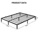 thumbnail image 3 of Yeshouse Estructura de cama de plataforma de metal, construcción de acero resistente con soporte de listones, espacio de almacenamiento integrado, sin necesidad de somier y silenciosa, 3 of 8