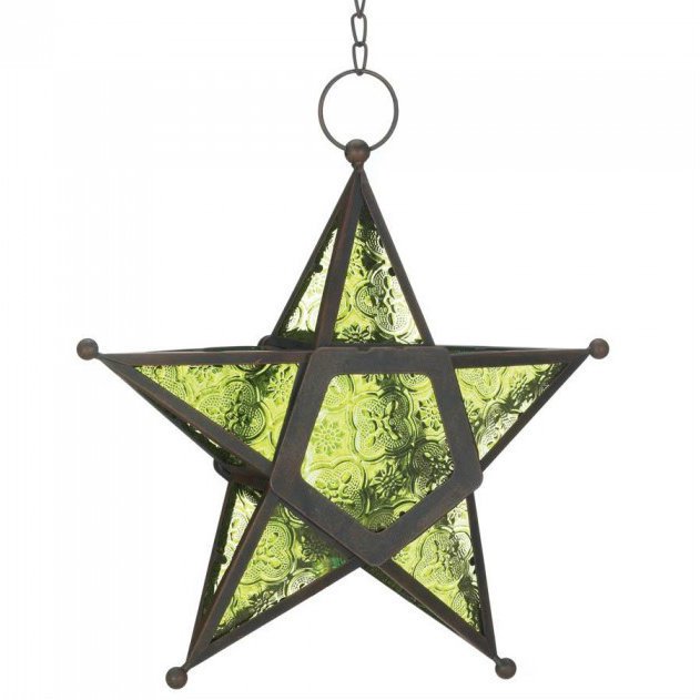 Gallery of Light Star Hanging Lantern, Hanging Modern Glass Lantern Candle Holder Outdoor