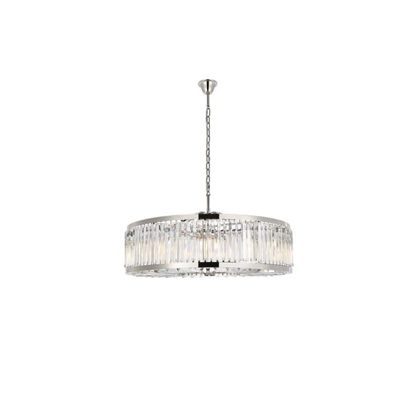 Elegant Lighting Chelsea 44" 10 Light Royal Crystal Pendant Lamp