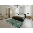 thumbnail image 4 of Ahgly Company Indoor Rectangle Contemporary Green Abstract Area Rugs, 2' x 4', 4 of 6