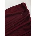 thumbnail image 3 of Burgundy Shiny Strapless Cinched Waist Tiered Ruffle Mini Dress For Elegant Casual Summer Wear, 3 of 6