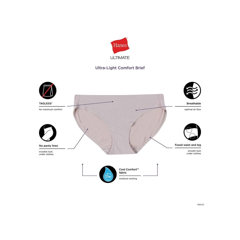 Hanes Women's Ultimate Ultra-Light Comfort Bikini Panty 