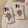 thumbnail image 6 of Cute 3D Animal Avatar Dog Sheep Rabbit Plating Mirror Phone Case Compatible with iPhone Case (Pink,iPhone 13 Pro Max), 6 of 6