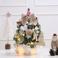 thumbnail image 1 of Árbol de Navidad flocado traje rosa escritorio árbol de Navidad decoración regalo árbol de Navidad decoración bricolaje árbol de Navidad mini, 1 of 6