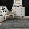 thumbnail image 4 of Rugs USA Mandia Striped Wool Area Rug, 5' x 8', Marlowe Charcoal, 4 of 9
