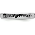thumbnail image 3 of Solid Sterling Silver Stackable Expressions Polished Enameled Daughter Ring - Ring Size 6.0, 3 of 7