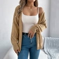 thumbnail image 2 of Women's Lightweight Lace Knit Open Front Cardigan Long Sleeve Oversized Sweater Coat For Spring Fall Winter Seasons, 2 of 8