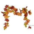 thumbnail image 2 of Artificial Maple Vine, Garden Autumn Fall Leaves Garland Simulation Household Festival  For Halloween Double Maple Leaf Rattan Type A,Two Leaf Maple Leaf 7 Leaf ,Double Maple Leaf, 2 of 8