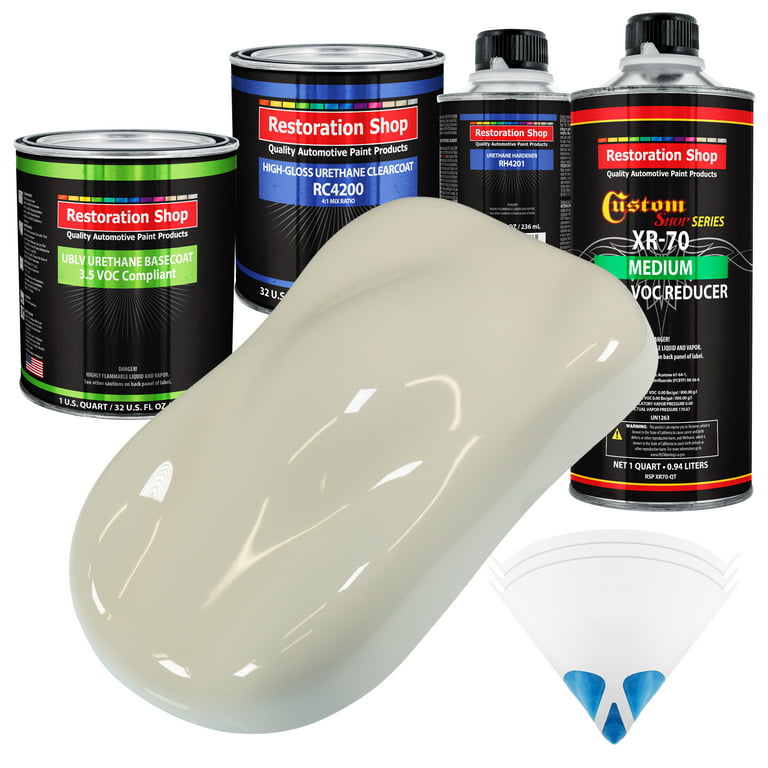 PERFORMANCE BRIGHT White Quart Kit Low VOC URETHANE BASECOAT Car Auto Paint  Kit 