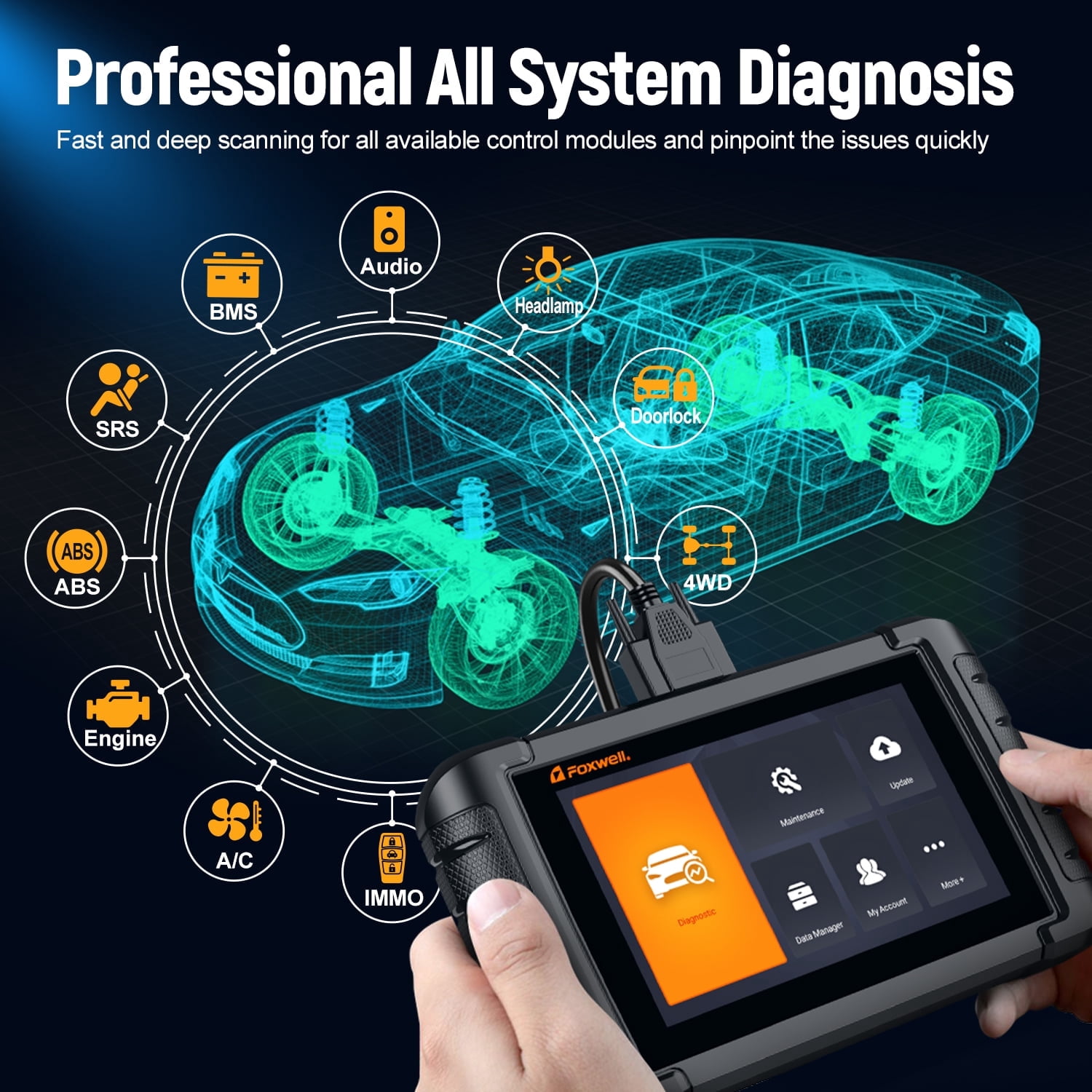 [Second Hand]Foxwell NT809 Automotive Diagnostic Tool with Bi-directional