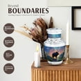 thumbnail image 3 of JAGASY Pig Memorial Small Urn for Ashes for Women, Blue Keepsake Urns for Human Ashes, Wild Boar Decorative Urns for Parents, Handmade Cremation Urn for Mother & Father, (3 Inch), 3 of 7
