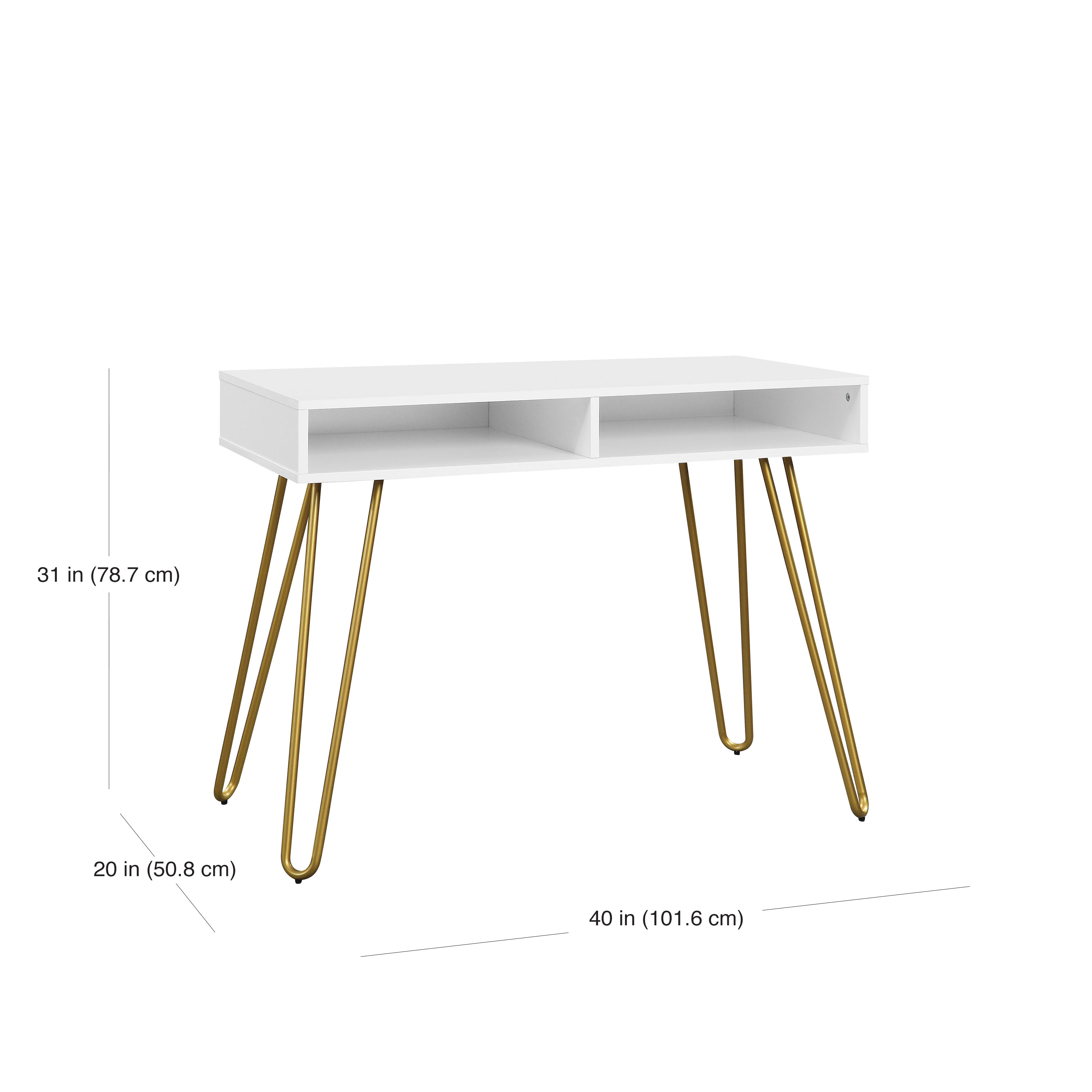 Mainstays Hairpin Writing Desk, Multiple Finishes - image 3 of 10