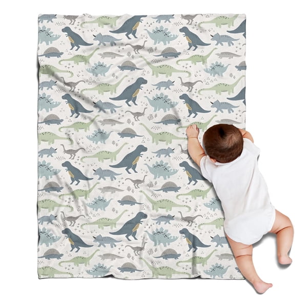 LightColor Cartoon Dinosaurs Pattern Blanket,Comfortable Soft Lamb Wool Throw Blanket,All Season,Warm Lightweight Blankets for Sofa Bed Couch Living Room Chair,30"x40"