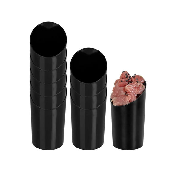 3 oz Round Incline Shot Glass - Black, Plastic - 2" x 2" x 3 1/4" - 100 count box