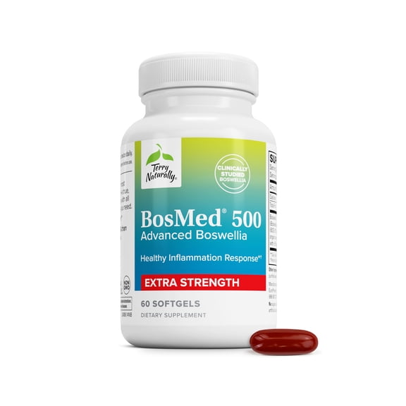 Terry Naturally BosMed 500 - 500 mg Boswellia, 60 Softgels - Clinically Studied Boswellia Supplement