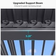 thumbnail image 6 of PURPLE LEAF 08 X 12 Louvered Pergola Aluminum Outdoor Adjustable Louvered Roof Integrated Drainage System Patio Kitchen Poolside Garden Grey, 6 of 10