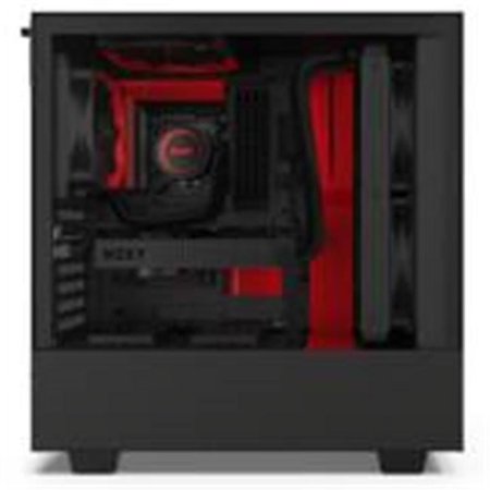 UPC: 0815671014771 | NZXT Case H510 TG Mid-Tower USB Matte Black Red