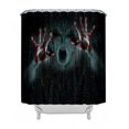 thumbnail image 1 of Cortina de ducha, cortina de ducha de Halloween, cortina de ducha para baño de Halloween con ganchos de 59 pulgadas de ancho x 71 pulgadas de alto, decoración de Halloween, baño impermeable, 1 of 4