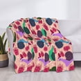 thumbnail image 3 of Honeii Snails print throw blanket, crafted from cozy cotton flannel, offers versatile home decor as a bedding suitable for all seasons.-60"x50", 3 of 6