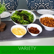 PLASTICPRO Angled Plastic Serving Bowls Clear Disposable Bowls Party Supplies, Small 8-Pack