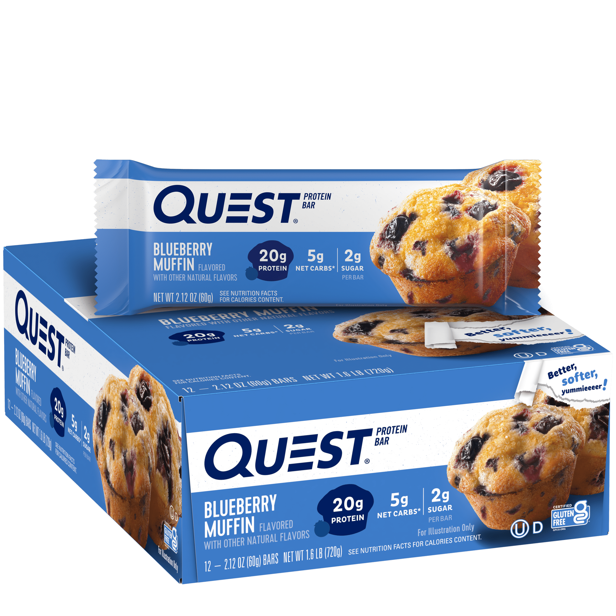 Quest Protein Bar Blueberry Muffin (12 Bars)