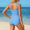 thumbnail image 3 of Lullu Girls One-Piece Swimsuit Ruched Quick Drying UPF 50+ Bathing Suit Swimwear, 3 of 4