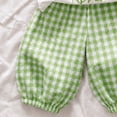 thumbnail image 5 of TOWED22 Toddler Baby Girl Clothes Fall Winter Outfits Infant Ruffle Long Sleeve Shirts Pants Cute Girls Clothing Set,Green,5-6 Y, 5 of 6