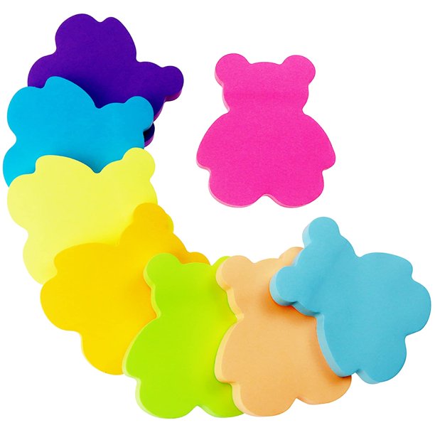 Notas Adhesivas 560 Hojas 3 ? Bloc De Notas Autoadhesivas Con Forma De Oso De 3 Pulgadas, Notas Adhesivas De Colores, Almohadillas Autoadhesivas De Colores Brillantes Para Cuaderno De Oficina En Casa