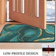 thumbnail image 3 of Teal Gold Marble Pattern Door Rugs,Washable Non Slip Door Mats Indoor,Decorative Door Mats,Entry Mat Indoor for Entrance,Bedroom,Kitchen,Bathroom,30"x17", 3 of 6
