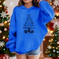 thumbnail image 2 of Lorytime Hoodies for Teen Girls Boys Christmas Tree Sweatshirt Long Sleeve Tops Drop Shoulder Cute Pullover Blue 13 Years, 2 of 4