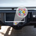 thumbnail image 4 of Hitch Cover Fits For 2-Inch Hitch,Colorful Donuts With Frosting And Sprinkles On A Blue Backgroundrubber Trailer Hitch Cover Tube Plug Insert,Car Exterior Accessories, Receiver Tube Hitch Plug, 4 of 6