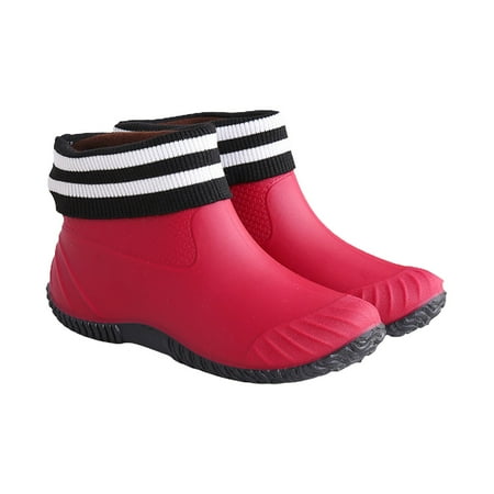 

NOKIO Fashionable Casual Inner Rain Shoes Plus Cotton Removable Female Flat Non Slip Outer Multi Functional Rain Boots In Tube Water Shoes Women S Stylish Waterproof Booties Women S Ankle Rain Boots